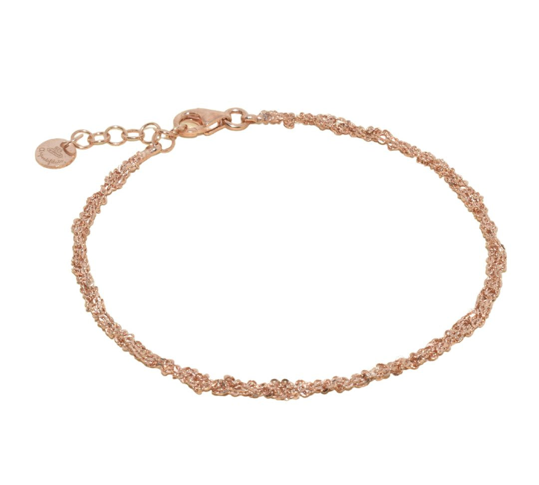 Bracciale_Uncinetto_Sparkle_Oro_Rosa_Argento_925_Argentofilato_Fatto_a_mano