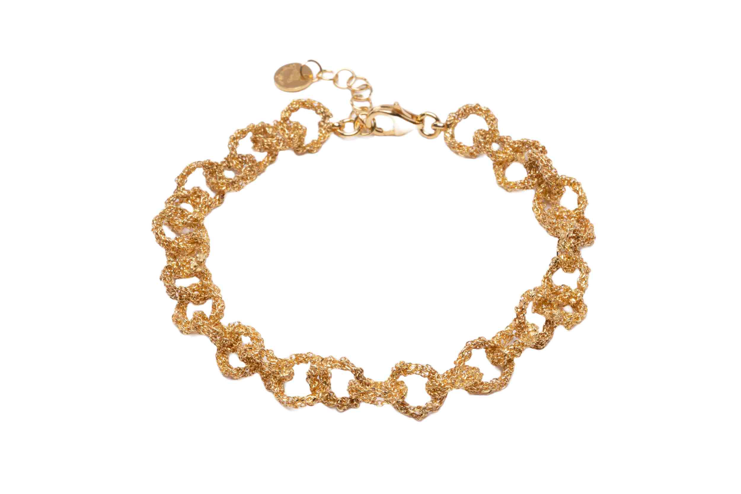 Bracciale-Catena-a-Mano-Argentofilato-in-argento-925-Oro-giallo