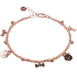 Bracciale-Charms-Cane-Osso-Argentofilato-in-argento-925-oro-rosa