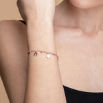 Bracciale-Charms-quadrifoglio-ferro-di-cavallo-Argentofilato-in-argento-925-indossato