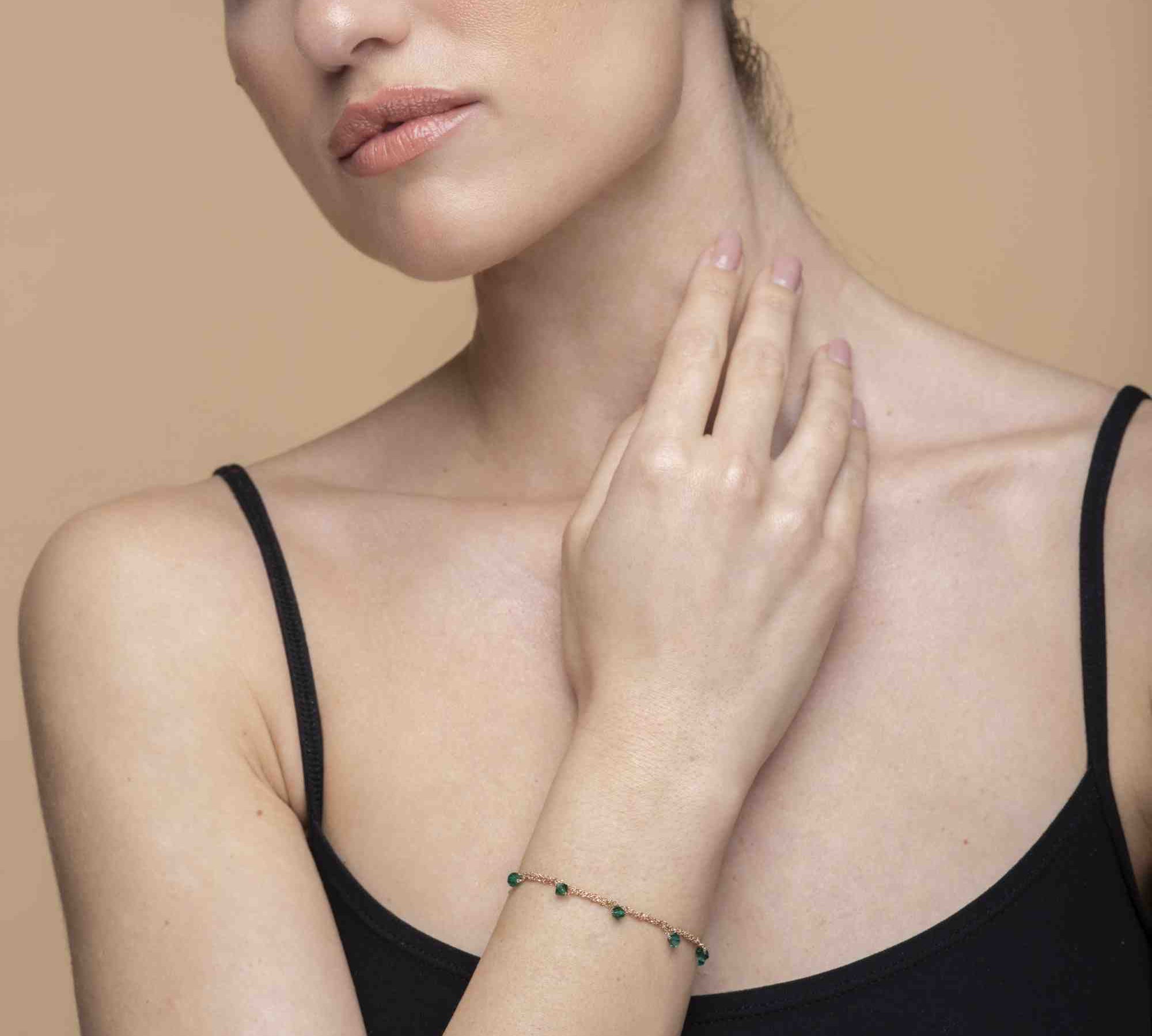 Bracciale-Uncinetto-rombi-Argentofilato-in-argento-925-indossato
