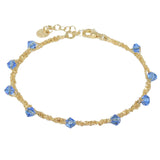 Bracciale-Uncinetto-rombi-blu-Argentofilato-in-argento-925-oro-giallo