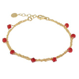 Bracciale-Uncinetto-rombi-rossi-Argentofilato-in-argento-925-oro-giallo