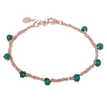 Bracciale-Uncinetto-rombi-verde-smeraldo-Argentofilato-in-argento-925-oro-rosa