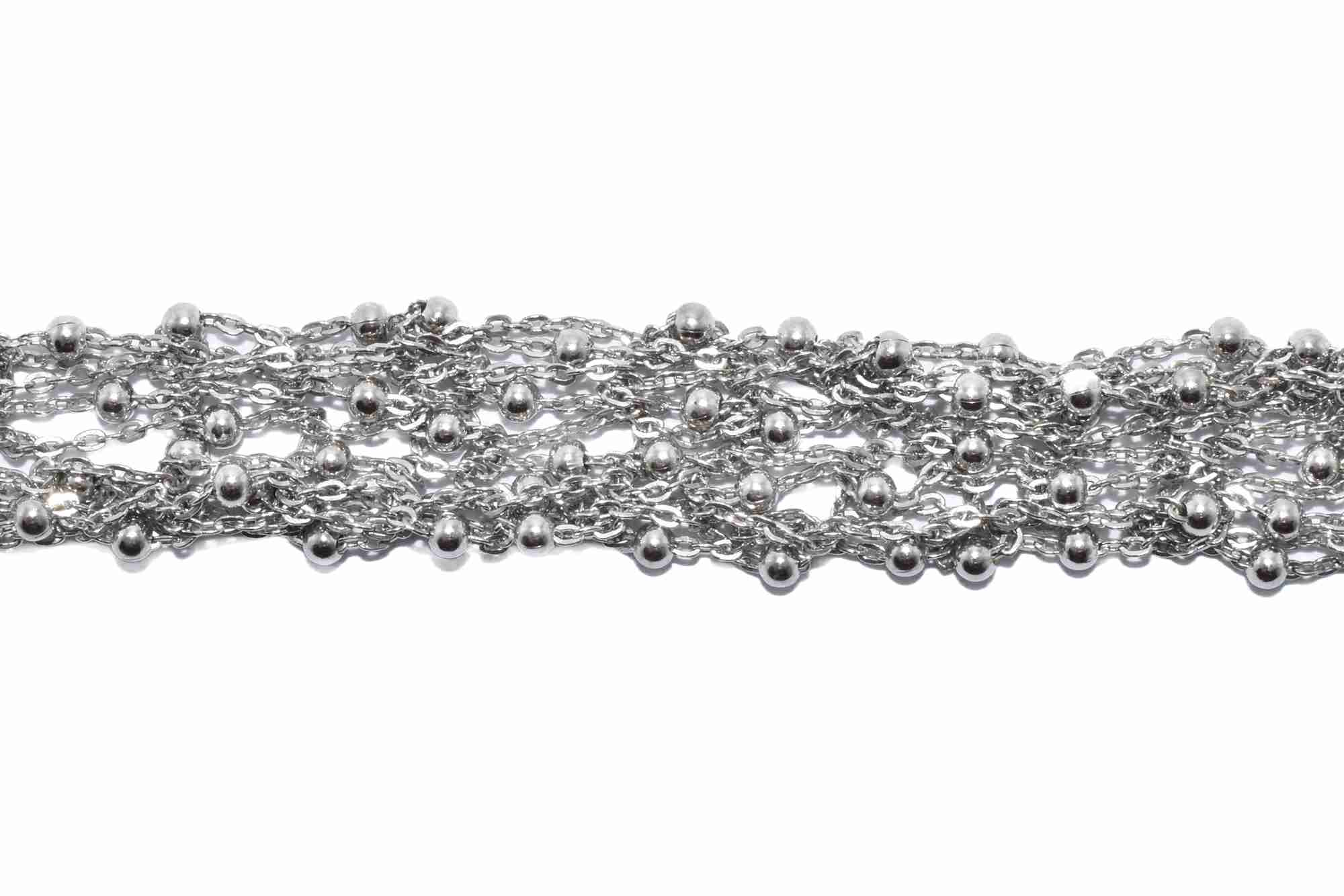 Bracciale-a-maglia-con-palline-Argentofilato-in-argento-925-dettaglio