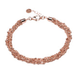Bracciale-a-maglia-con-palline-Argentofilato-in-argento-925-oro-rosa
