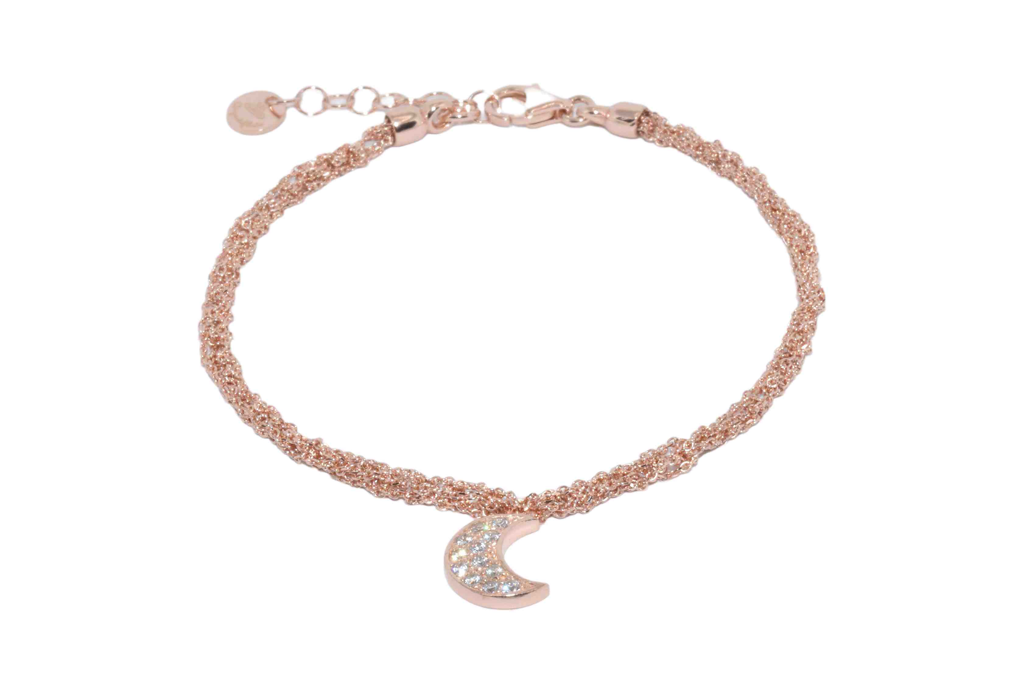Bracciale-uncinetto-luna-con-zirconi-Argentofilato-in-argento-925-oro-rosa