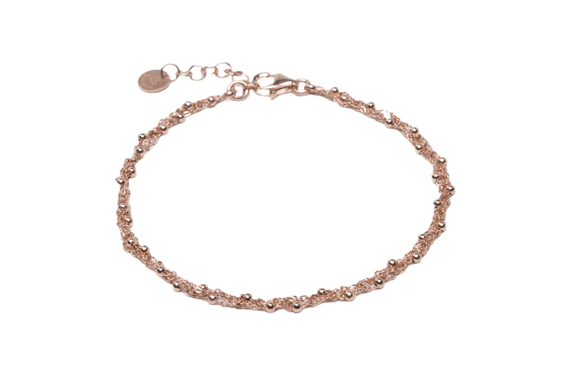 Bracciale-uncinetto-sparkle-025-con-palline-Argentofilato-in-argento-925-oro-rosa