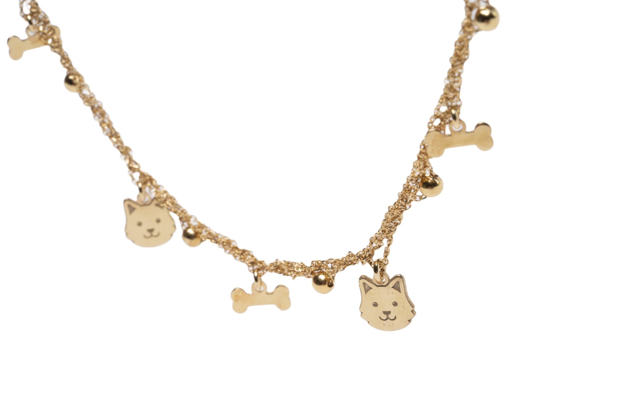 Collana-Charms-Cane-Osso-Argentofilato-in-argento-925-dettaglio