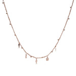 Collana-Charms-gatto-lisca-Argentofilato-in-argento-925-oro-rosa