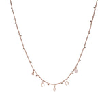 Collana-Charms-quadrifoglio-ferro-cavallo-Argentofilato-in-argento-925-oro-rosa
