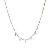 Collana-Charms-quadrifoglio-ferro-cavallo-Argentofilato-in-argento-925-oro-rosa