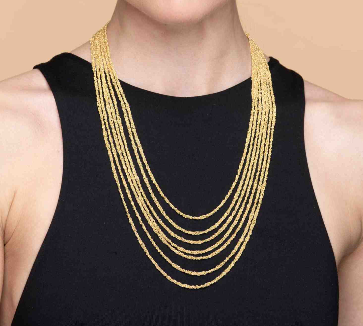 Collana-Multifilo-Argentofilato-in-argento-925-indossato
