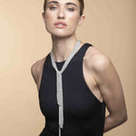 Collana-Sciarpa-a-maglia-grande-Argentofilato-in-argento-925-Indossato