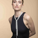 Collana-Sciarpa-a-maglia-grande-Argentofilato-in-argento-925-Indossato
