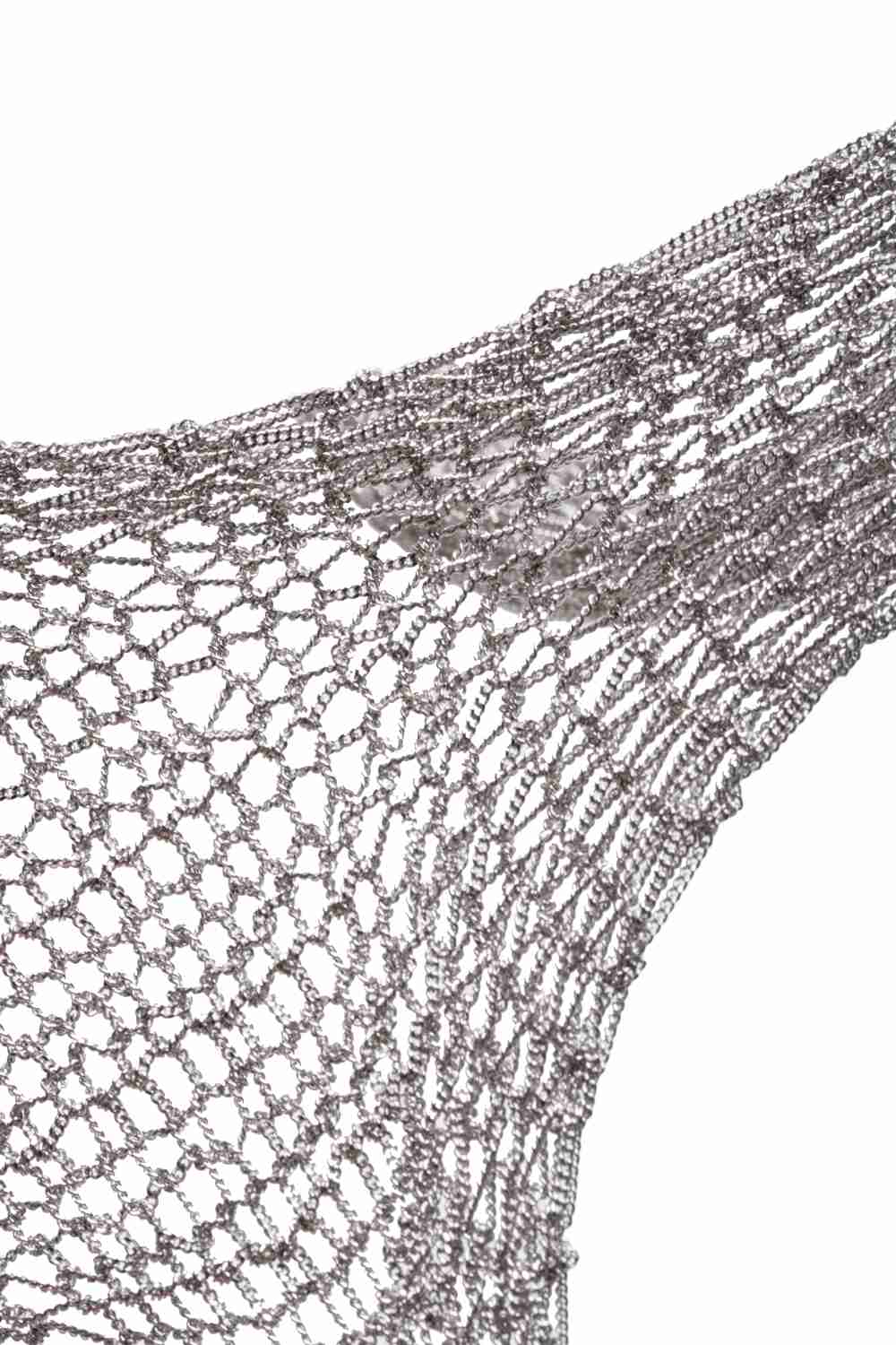 Collana-Sciarpa-a-maglia-grande-Argentofilato-in-argento-925-particolare