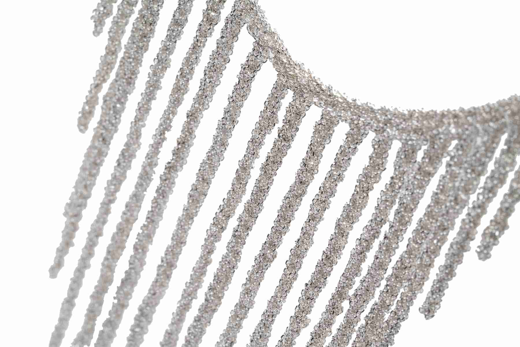 Collana-uncinetto-con-frange-Argentofilato-in-argento-925-dettaglio