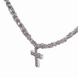 Collana-uncinetto-croce-con-zirconi-Argentofilato-in-argento-925-dettaglio