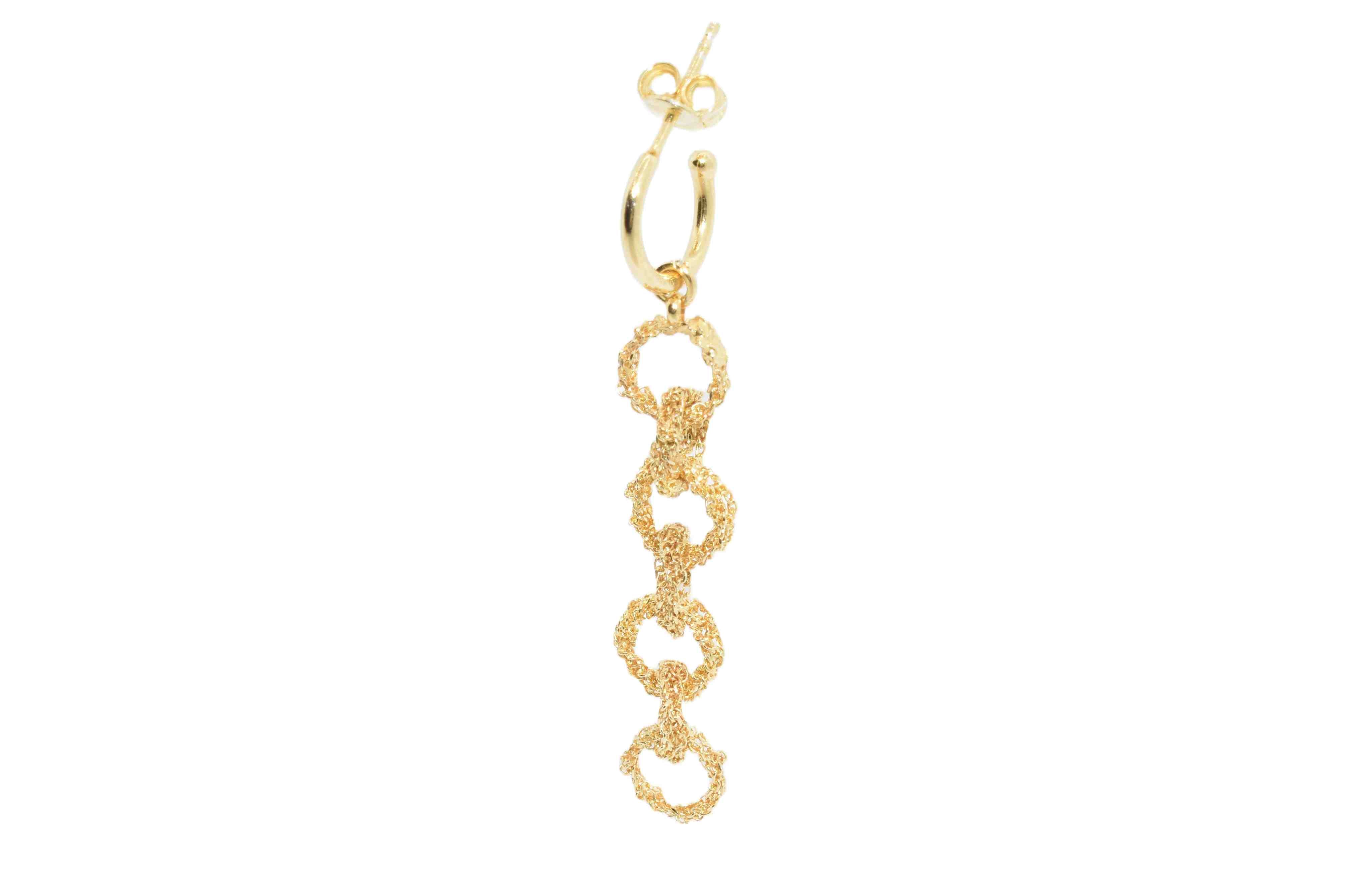 Orecchino-catena-a-mano-Argentofilato-in-argento-925-oro-giallo