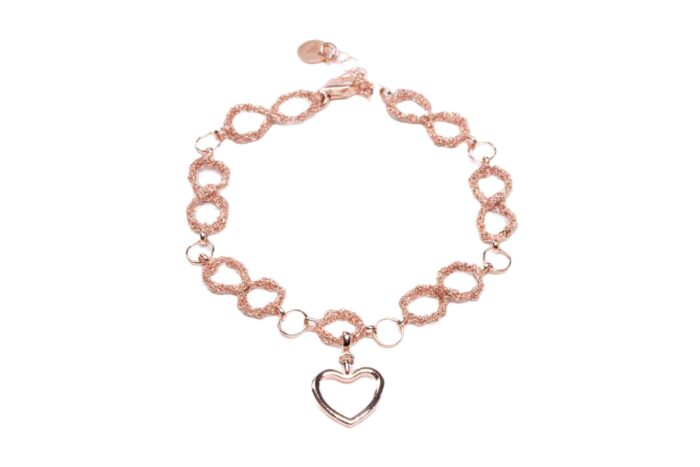 Bracciale-Catena-a-Mano-Infinito-Argentofilato-in-argento-925-Oro-rosa