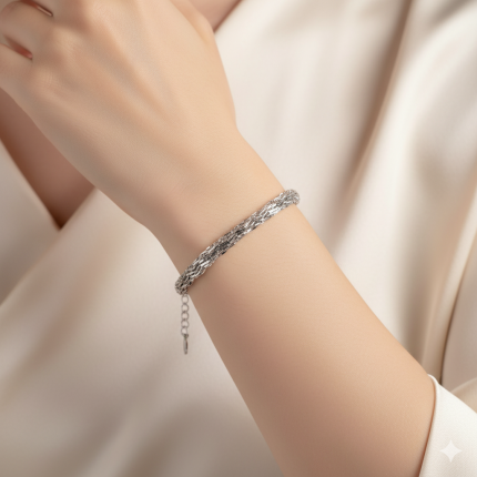Bracciale specchio indossato