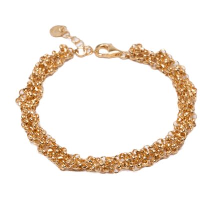 Bracciale-uncinetto-rolo-Argentofilato-in-argento-925-indossato-oro-giallo