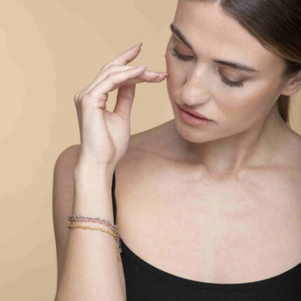 Bracciale-uncinetto-sparkle-025-con-palline-Argentofilato-in-argento-925-indossato