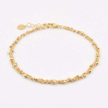 Bracciale in argento 925 con palline decorative design elegante e ritmico effetto sparkle
