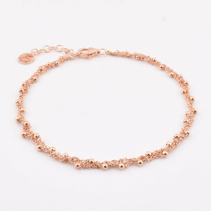 Bracciale in argento 925 con palline decorative design elegante e ritmico effetto sparkle