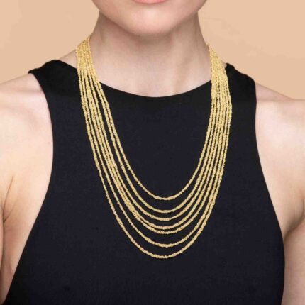 Collana-Multifilo-Argentofilato-in-argento-925-indossato