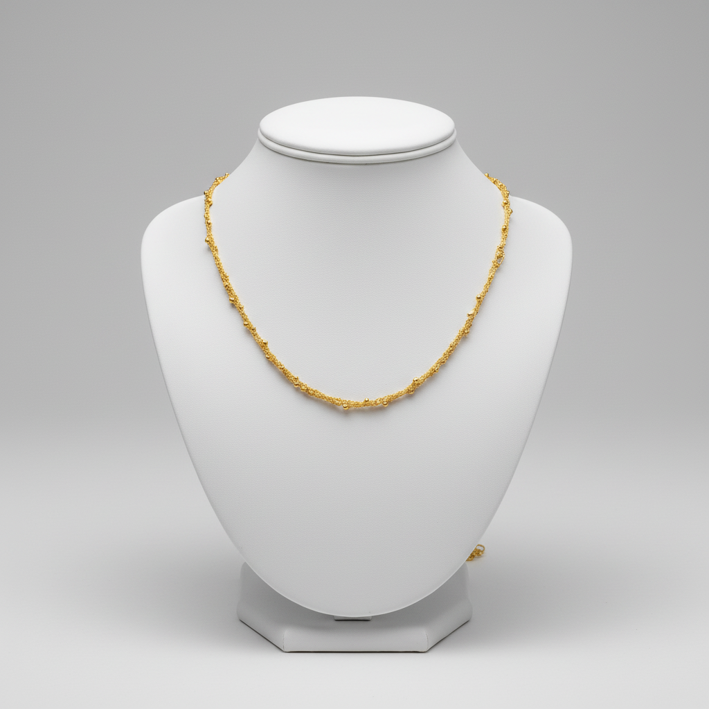 Collana-sparkle-0.25-con-palline-oro-collino Collana sparkle 0.25 con palline - immagine 1