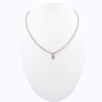 Primo piano della catena crochet da 3 mm in argento 925 – texture fine e lucente