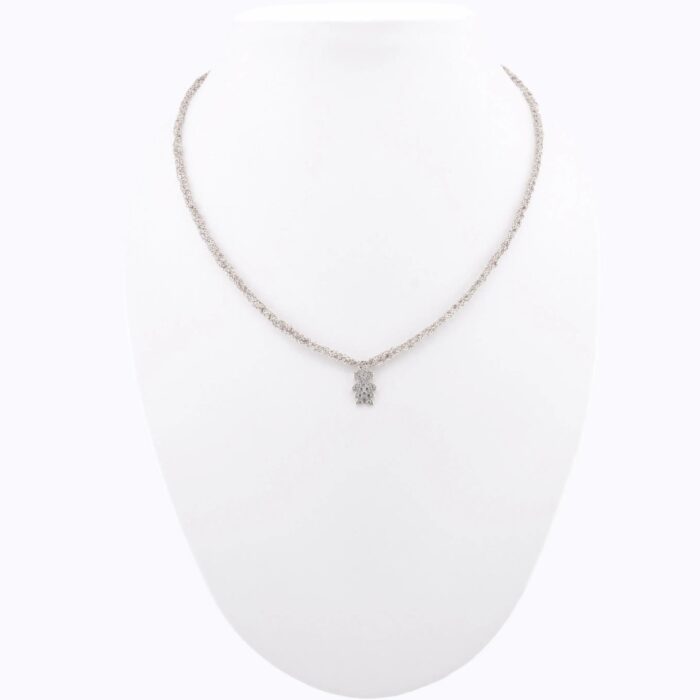 Primo piano della catena crochet da 3 mm in argento 925 – texture fine e lucente