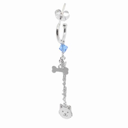 Orecchino-Charms-Cane-Osso-Argentofilato-in-argento-925