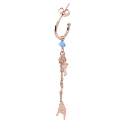 Orecchino-Charms-portafortuna-Argentofilato-in-argento-925-oro-rosa