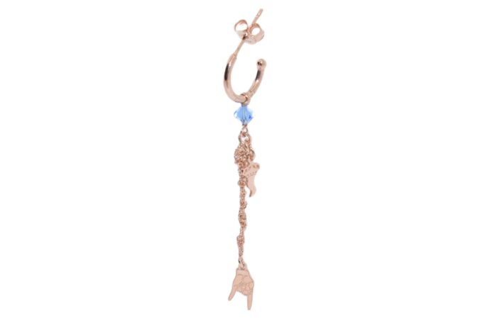 Orecchino-Charms-portafortuna-Argentofilato-in-argento-925-oro-rosa