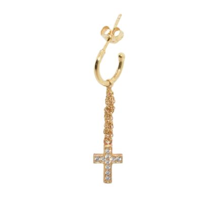 Orecchino-uncinetto-croce-con-zirconi-Argentofilato-in-argento-925