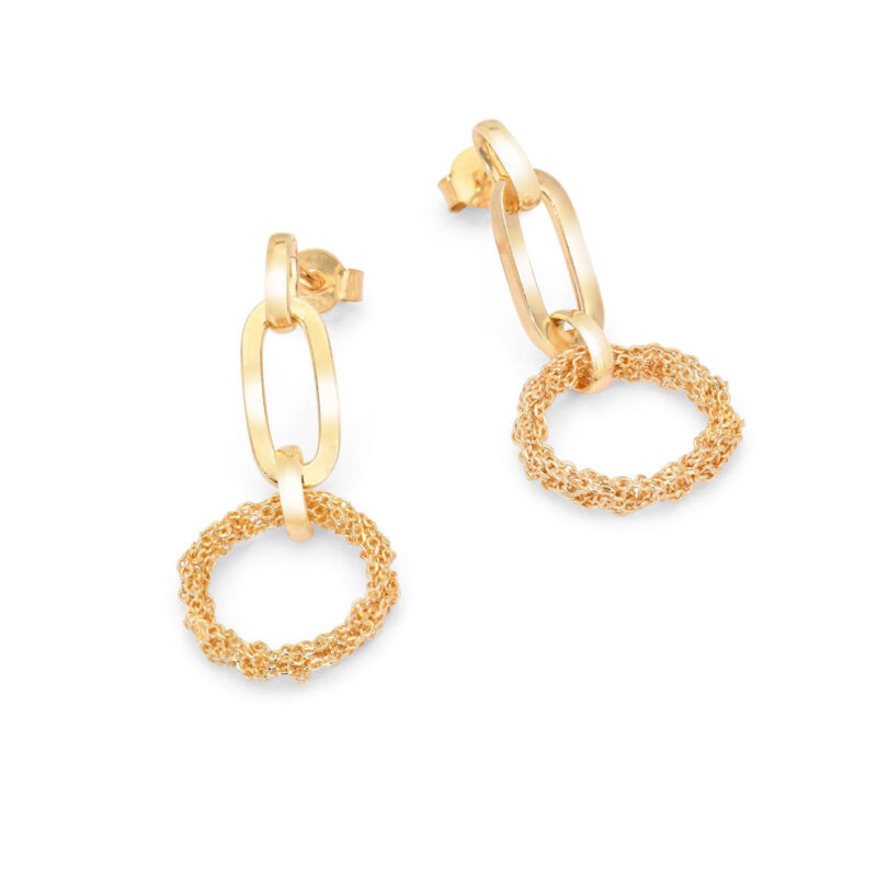 Orecchino_Argentofilato_Crochet_Rings_Cerchio_Maglia_Allungata