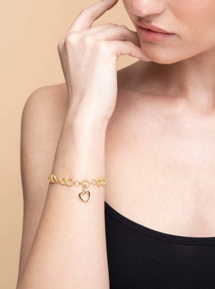 Argentofilato Bracciale catena a mano infinito