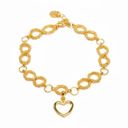 Bracciale Catena a Mano Infinito Argentofilato in argento 925 Oro
