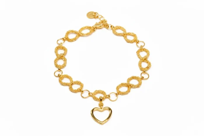 Bracciale Catena a Mano Infinito Argentofilato in argento 925 Oro