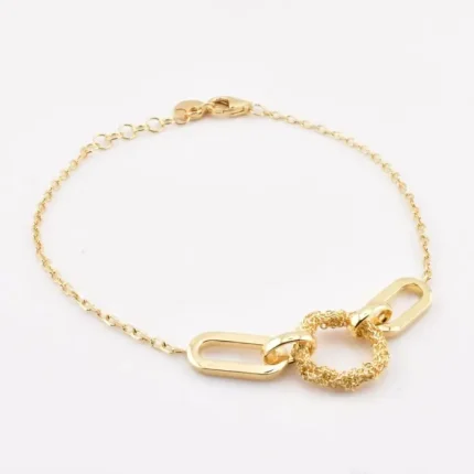 Bracciale Crochet Rings Maglie Allungate Oro Giallo