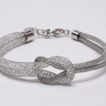 Argentofilato Bracciale Crystal Hug rodio